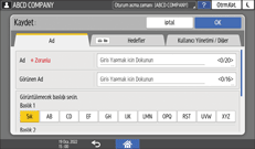 İşletim paneli ekran görseli