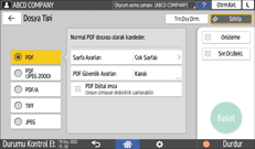 İşletim paneli ekran görseli