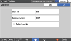İşletim paneli ekran görseli
