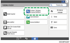 İşletim paneli ekran görseli