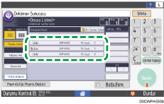 İşletim paneli ekran görseli