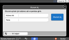 İşletim paneli ekran görseli