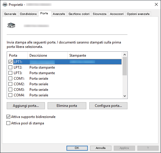 Illustrazione della schermata del driver