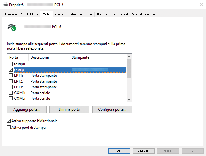Illustrazione della schermata del driver