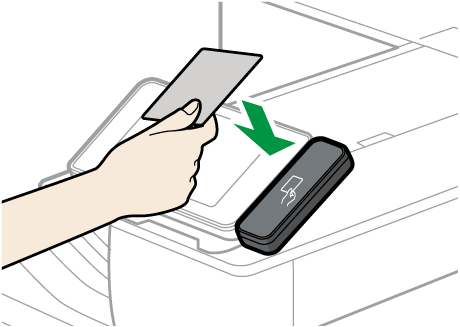 Illustrazione del lettore di schede