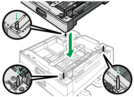 Illustrazione dell'unità di alimentazione carta