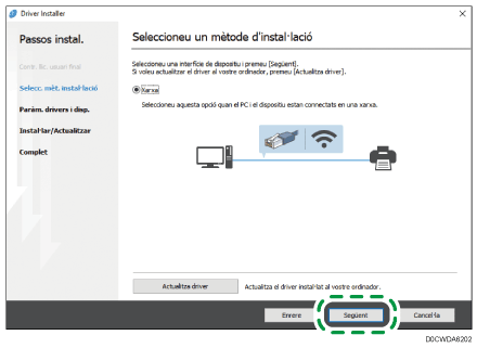 Il·lustració de l'instal·lador del driver