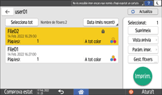 Il·lustració de pantalla del tauler d'operacions