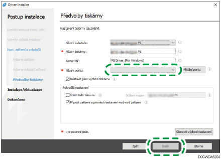 Ilustrace instalátoru ovladače