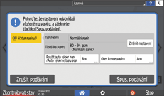 Ilustrace ovládacího panelu