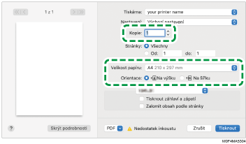 Ilustrace obrazovky ovladače
