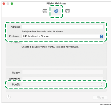 Ilustrace obrazovky ovladače