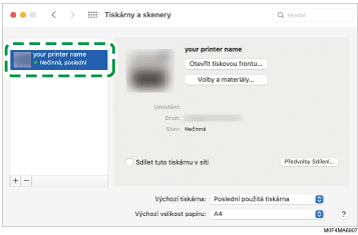 Ilustrace obrazovky ovladače