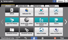 Ilustrace ovládacího panelu