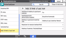 Operation panel screen illustration