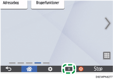 Operation panel screen illustration