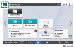 Operation panel screen illustration