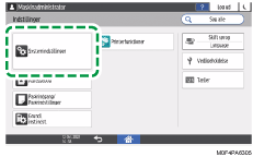 Operation panel screen illustration