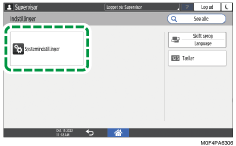 Operation panel screen illustration