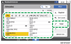 Operation panel screen illustration