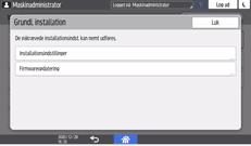 Operation panel screen illustration