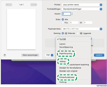 Illustration af driverskærmbillede