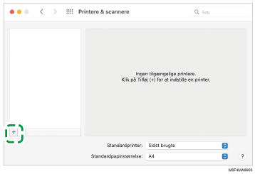 Illustration af driverskærmbillede