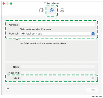Illustration af driverskærmbillede