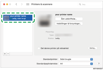 Illustration af driverskærmbillede