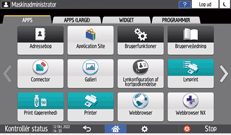 Operation panel screen illustration