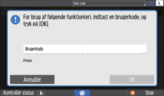 Operation panel screen illustration