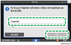 Operation panel screen illustration