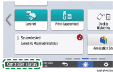 Operation panel screen illustration