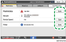 Operation panel screen illustration