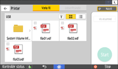 Operation panel screen illustration