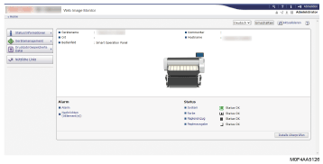 Webbrowser-Bildschirmdarstellung