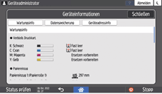 Abbildung Bedienfeld-Display