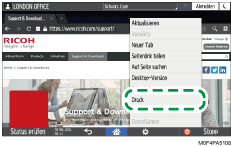 Abbildung Bedienfeld-Display