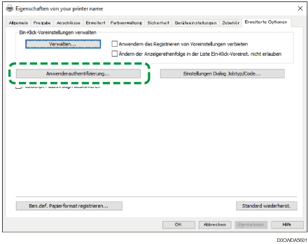Abbildung Treiberbildschirm