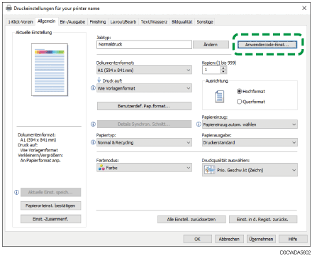 Abbildung Treiberbildschirm