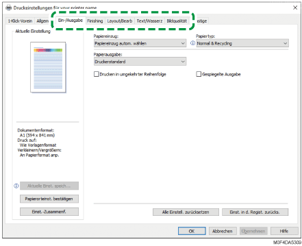 Abbildung Treiberbildschirm