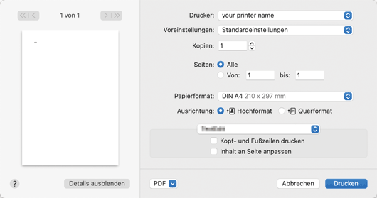 Abbildung Treiberbildschirm