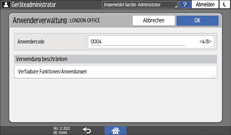 Abbildung Bedienfeld-Display
