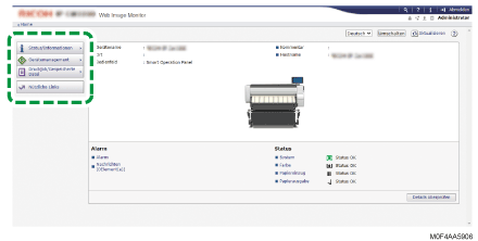 Webbrowser-Bildschirmdarstellung