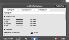 Abbildung Bedienfeld-Display