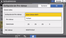 Abbildung Bedienfeld-Display