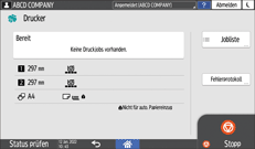 Abbildung Bedienfeld-Display