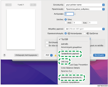 Εικόνα της οθόνης του προγράμματος οδήγησης