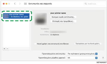 Εικόνα της οθόνης του προγράμματος οδήγησης