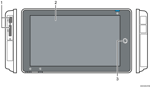Control panel illustration numbered callout illustration